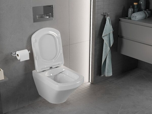 Mexen Vito miska wc Rimless z deską wolnoopadającą slim, duroplast, biała połysk - 30174000