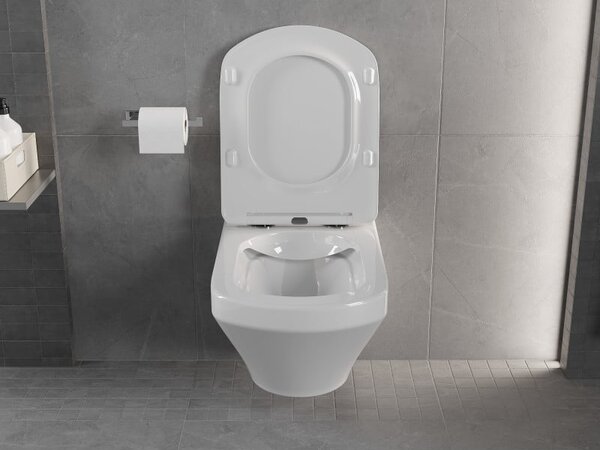 Mexen Vito miska wc Rimless z deską wolnoopadającą slim, duroplast, biała połysk - 30174000