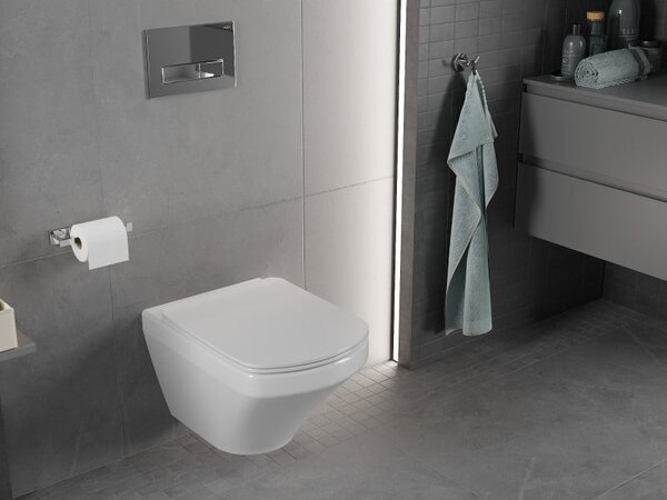 Mexen Vito miska wc Rimless z deską wolnoopadającą slim, duroplast, biała połysk - 30174000