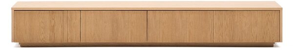 Szafka pod TV w dekorze dębu w naturalnym kolorze 200x30x40 cm Helvine – Kave Home