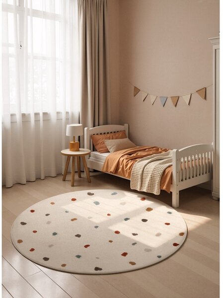 Kremowy dywan dziecięcy ø160 cm Funny Dots – Hanse Home
