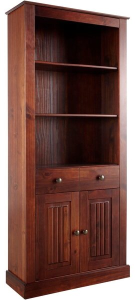 Brązowy regał z litego drewna sosnowego 181x31 cm Mille – Støraa
