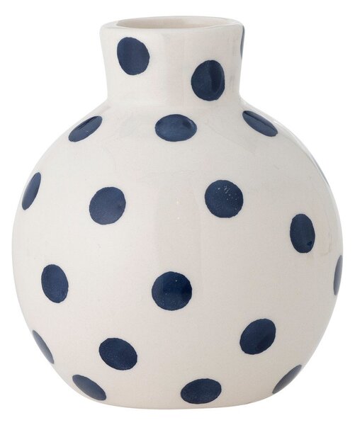 Biały ceramiczny ręcznie malowany wazon (wysokość 11 cm) Fian – Bloomingville