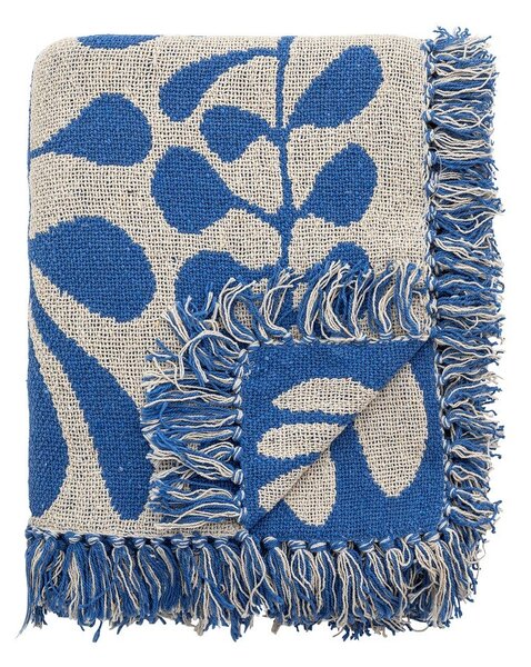 Niebieski koc 130x160 cm Nevine – Bloomingville
