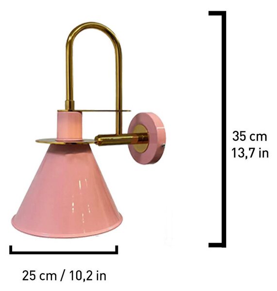 Kinkiet Ramsay ROYALTECH, możliwość ściemniania, fioletowy / różowy / bladoróżowy, salon / jadalnia, metal