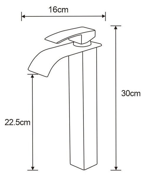 Mexen Aries bateria umywalkowa wysoka, złota - 744810-50