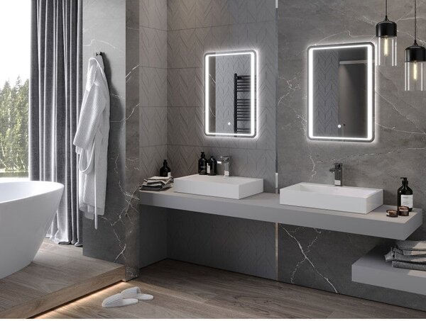 Mexen Zusa lustro łazienkowe podświetlane 50 x 70 cm, LED 6000K, antypara - 9808-050-070-611-00