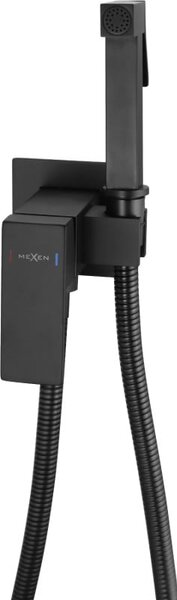 Mexen Cube bateria bidetowa podtynkowa z zestawem punktowym, czarna - 7599150-70