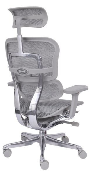 Fotel biurowy Ergohuman 2 Elite GS Grey - szary ergonomiczny fotel siatkowy