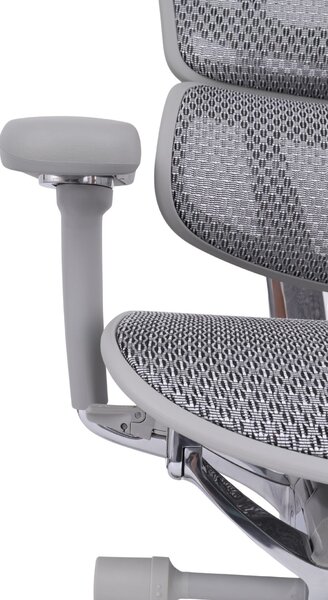 Fotel biurowy Ergohuman 2 Elite GS Grey - szary ergonomiczny fotel siatkowy