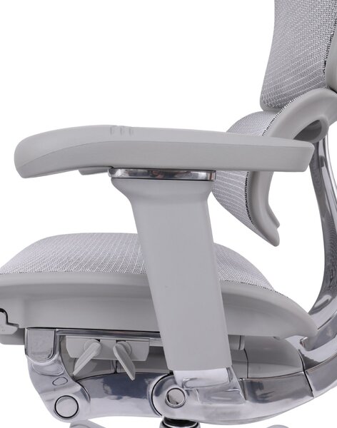 Fotel biurowy Ergohuman 2 Elite GS Grey - szary ergonomiczny fotel siatkowy