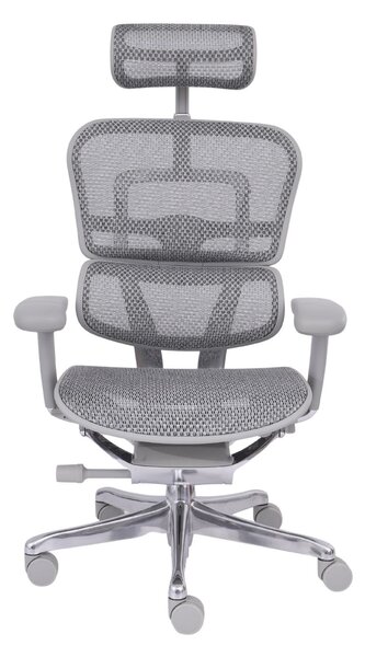 Fotel biurowy Ergohuman 2 Elite GS Grey - szary ergonomiczny fotel siatkowy