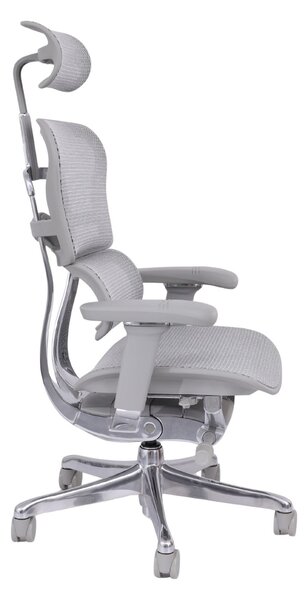 Fotel biurowy Ergohuman 2 Elite GS Grey - szary ergonomiczny fotel siatkowy