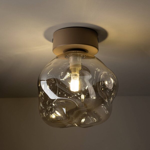 Lampa sufitowa Lava TK Lighting, możliwość ściemniania, kremowy / amber, salon / jadalnia, szkło, nowoczesny