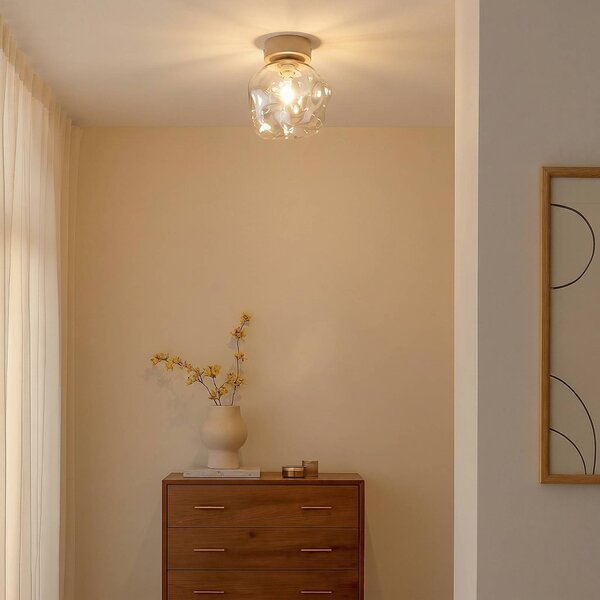 Lampa sufitowa Lava TK Lighting, możliwość ściemniania, kremowy / amber, salon / jadalnia, szkło, nowoczesny