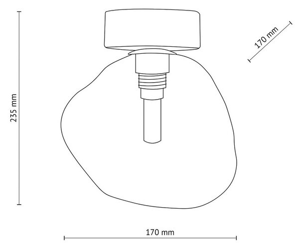Lampa sufitowa Lava TK Lighting, możliwość ściemniania, kremowy / amber, salon / jadalnia, szkło, nowoczesny