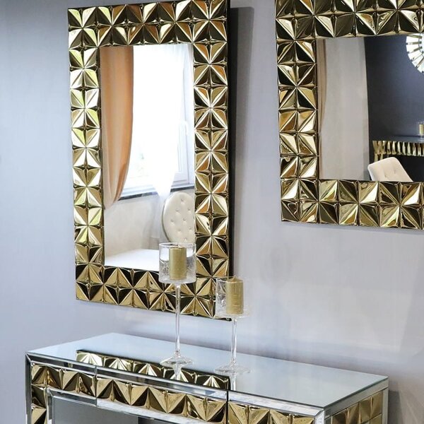 Lustro glamour prostokątne 76x114 cm M-0673