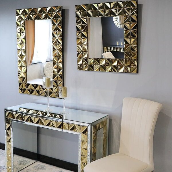 Lustro glamour kwadratowe 76x76 cm M-0672