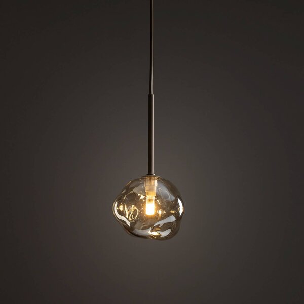 Lampa wisząca Lava TK Lighting, możliwość ściemniania, kremowy / amber, salon / jadalnia, szkło, nowoczesny