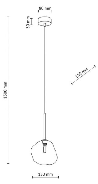 Lampa wisząca Lava TK Lighting, możliwość ściemniania, kremowy / amber, salon / jadalnia, szkło, nowoczesny