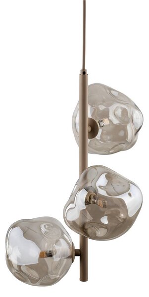 Lampa wisząca Lava TK Lighting, możliwość ściemniania, kremowy / amber, salon / jadalnia, szkło, nowoczesny