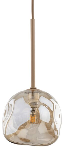 Lampa wisząca Lava TK Lighting, możliwość ściemniania, kremowy / amber, salon / jadalnia, szkło, nowoczesny