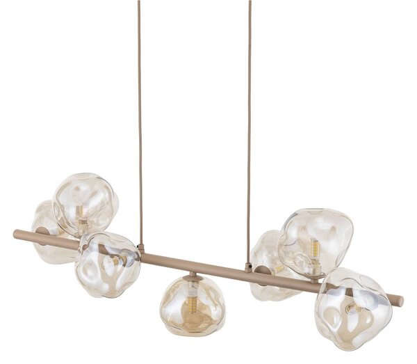 Lampa wisząca Lava TK Lighting, możliwość ściemniania, kremowy / amber, salon / jadalnia, szkło, nowoczesny