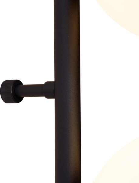 Designerski kinkiet czarny z matowym szkłem 3-źródła światła - Vertical