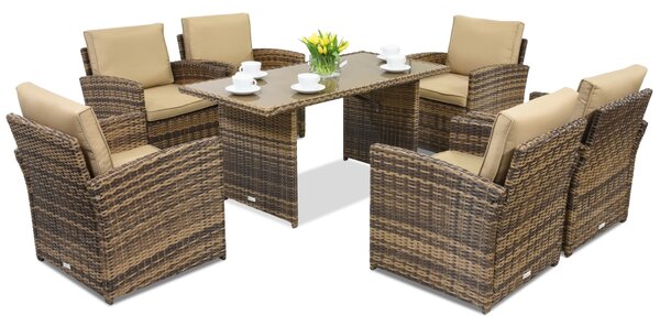 Meble ogrodowe Monaco Premium 6 Garden Point brązowe