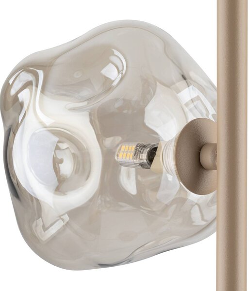 Lampa stojąca Lava TK Lighting, kremowy / amber, salon / jadalnia, szkło, nowoczesny
