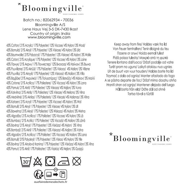 Brązowy koc z bawełny z recyklingu 130x160 cm Lane – Bloomingville