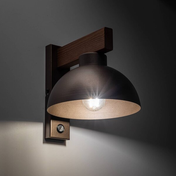 Kinkiet Oslo TK Lighting, możliwość ściemniania, brązowy / rdzawy, salon / jadalnia, metal, nowoczesny