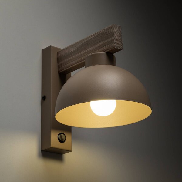 Kinkiet Oslo TK Lighting, możliwość ściemniania, kremowy / amber, salon / jadalnia, metal, nowoczesny
