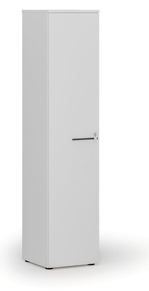 Szafa biurowa wąska PRIMO WHITE, 400 x 420 x 1781 mm, biały
