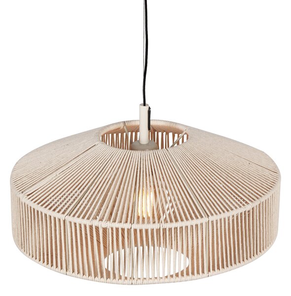 Lampa wisząca Japandi brązowy sznur 46 cm - Svea