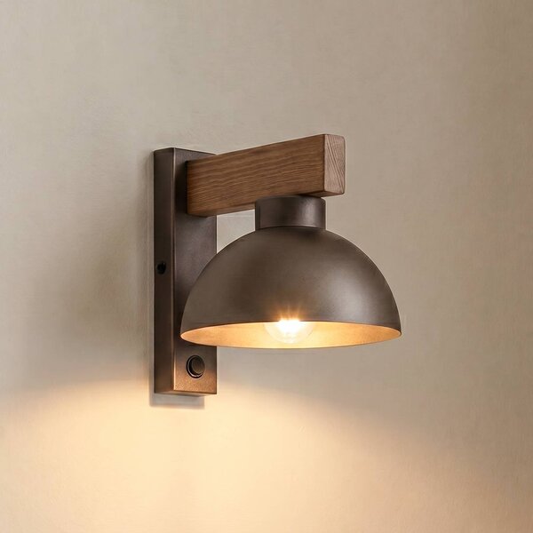 Kinkiet Oslo TK Lighting, możliwość ściemniania, brązowy / rdzawy, salon / jadalnia, metal, nowoczesny
