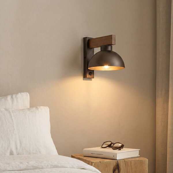 Kinkiet Oslo TK Lighting, możliwość ściemniania, brązowy / rdzawy, salon / jadalnia, metal, nowoczesny