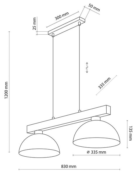 Lampa wisząca Oslo TK Lighting, możliwość ściemniania, kremowy / amber, salon / jadalnia, metal, nowoczesny