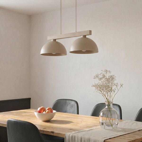 Lampa wisząca Oslo TK Lighting, możliwość ściemniania, kremowy / amber, salon / jadalnia, metal, nowoczesny
