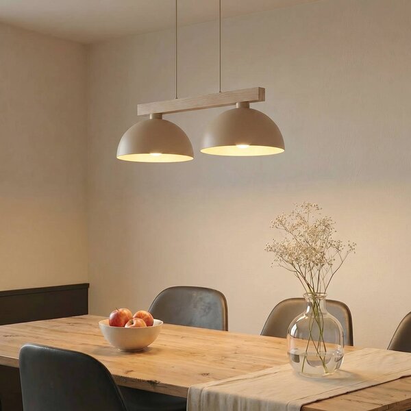 Lampa wisząca Oslo TK Lighting, możliwość ściemniania, kremowy / amber, salon / jadalnia, metal, nowoczesny