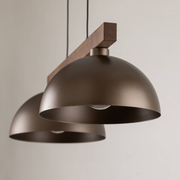 Lampa wisząca Oslo TK Lighting, możliwość ściemniania, brązowy / rdzawy, salon / jadalnia, metal, nowoczesny