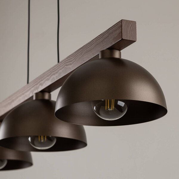 Lampa wisząca Oslo TK Lighting, możliwość ściemniania, brązowy / rdzawy, salon / jadalnia, metal, nowoczesny