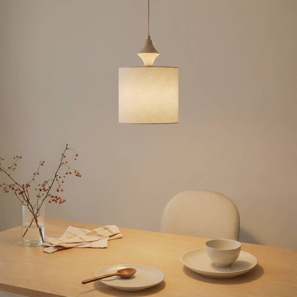 Lampa sufitowa Amura TK Lighting, możliwość ściemniania, kremowy / amber, salon / jadalnia, tkanina / materiał / jedwab, nowoczesny