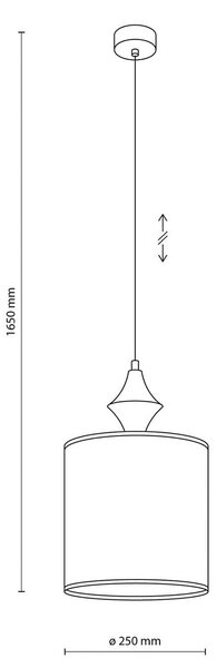 Lampa sufitowa Amura TK Lighting, możliwość ściemniania, kremowy / amber, salon / jadalnia, tkanina / materiał / jedwab, nowoczesny