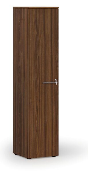 Szafa biurowa wąska PRIMO WOOD, 400 x 420 x 1781 mm, orzech