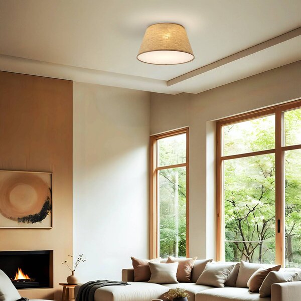 Lampa sufitowa Formo TK Lighting, możliwość ściemniania, kremowy / amber, salon / jadalnia, tkanina / materiał / jedwab, nowoczesny