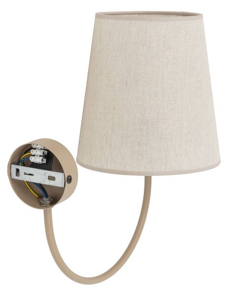 Kinkiet Candi TK Lighting, możliwość ściemniania, kremowy / amber, salon / jadalnia, tkanina / materiał / jedwab, nowoczesny