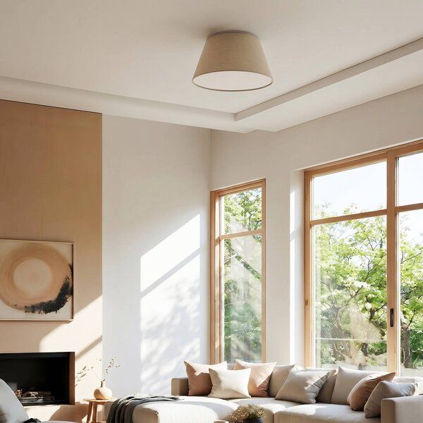 Lampa sufitowa Formo TK Lighting, możliwość ściemniania, kremowy / amber, salon / jadalnia, tkanina / materiał / jedwab, nowoczesny