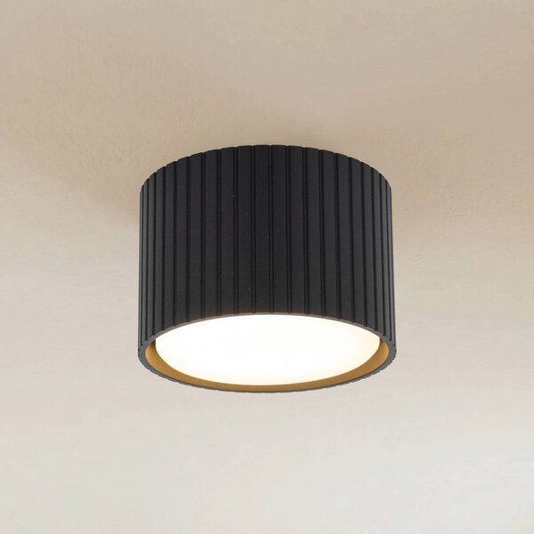 Downlight Ferro, czarny, tworzywo sztuczne, wysokość 6 cm, GX53 Ferro TK Lighting, możliwość ściemniania, czarny, salon / jadalnia, tworzywo sztuczne, nowoczesny