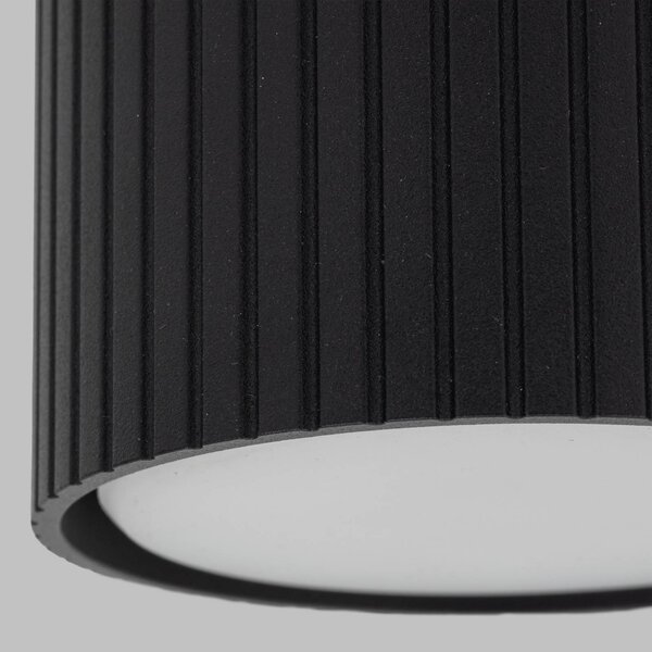 Downlight Ferro, czarny, tworzywo sztuczne, wysokość 6 cm, GX53 Ferro TK Lighting, możliwość ściemniania, czarny, salon / jadalnia, tworzywo sztuczne, nowoczesny